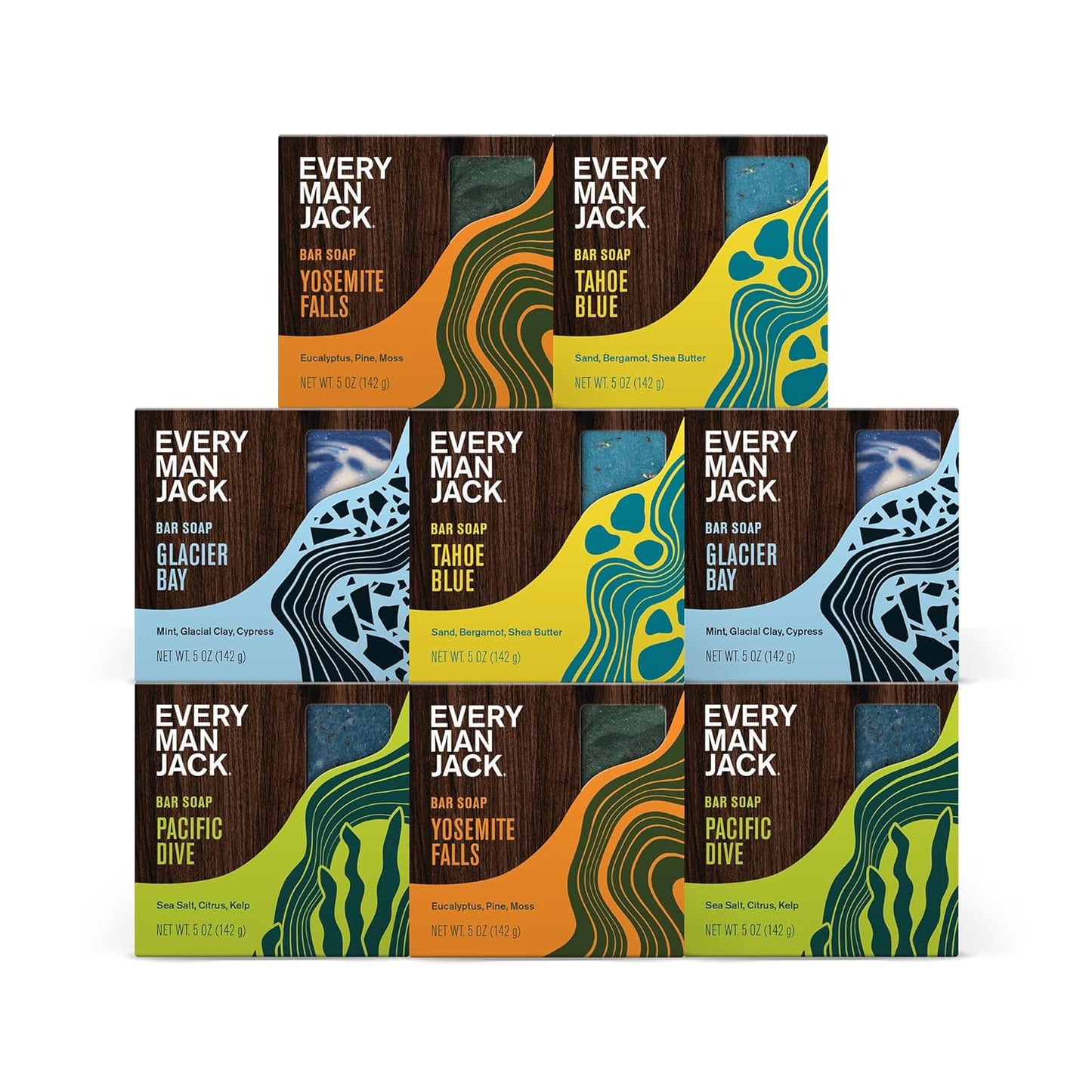Every Man Jack Cold Plunge Mens Bar Soap Set for Refreshing Clean