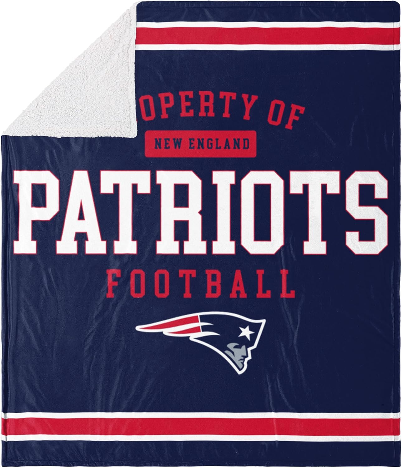 NFL Team Logo Sherpa Fleece Plush Throw Blanket for Fans