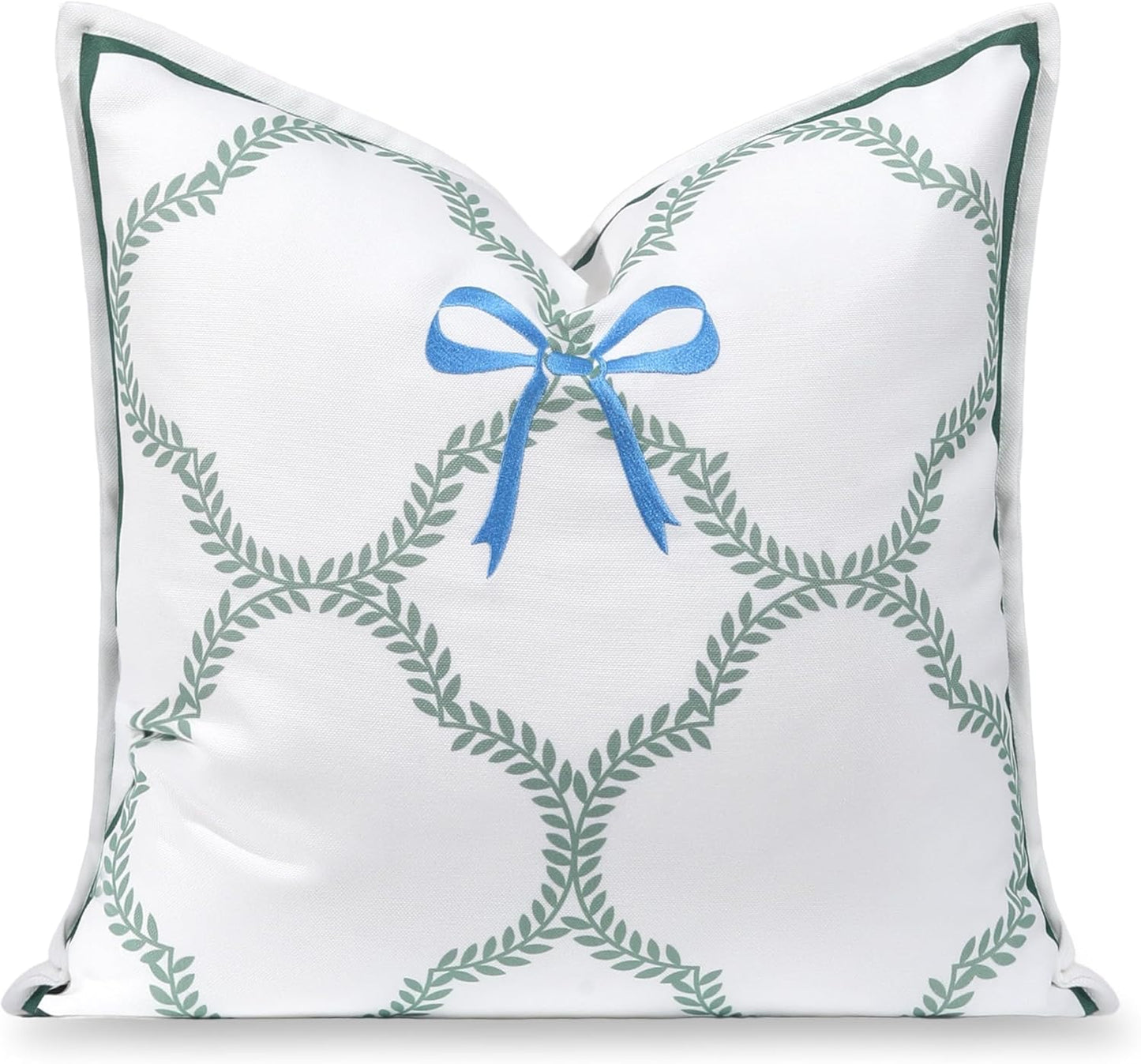 Coastal Grandmillennial Throw Pillow Cover for Indoor Outdoor Use