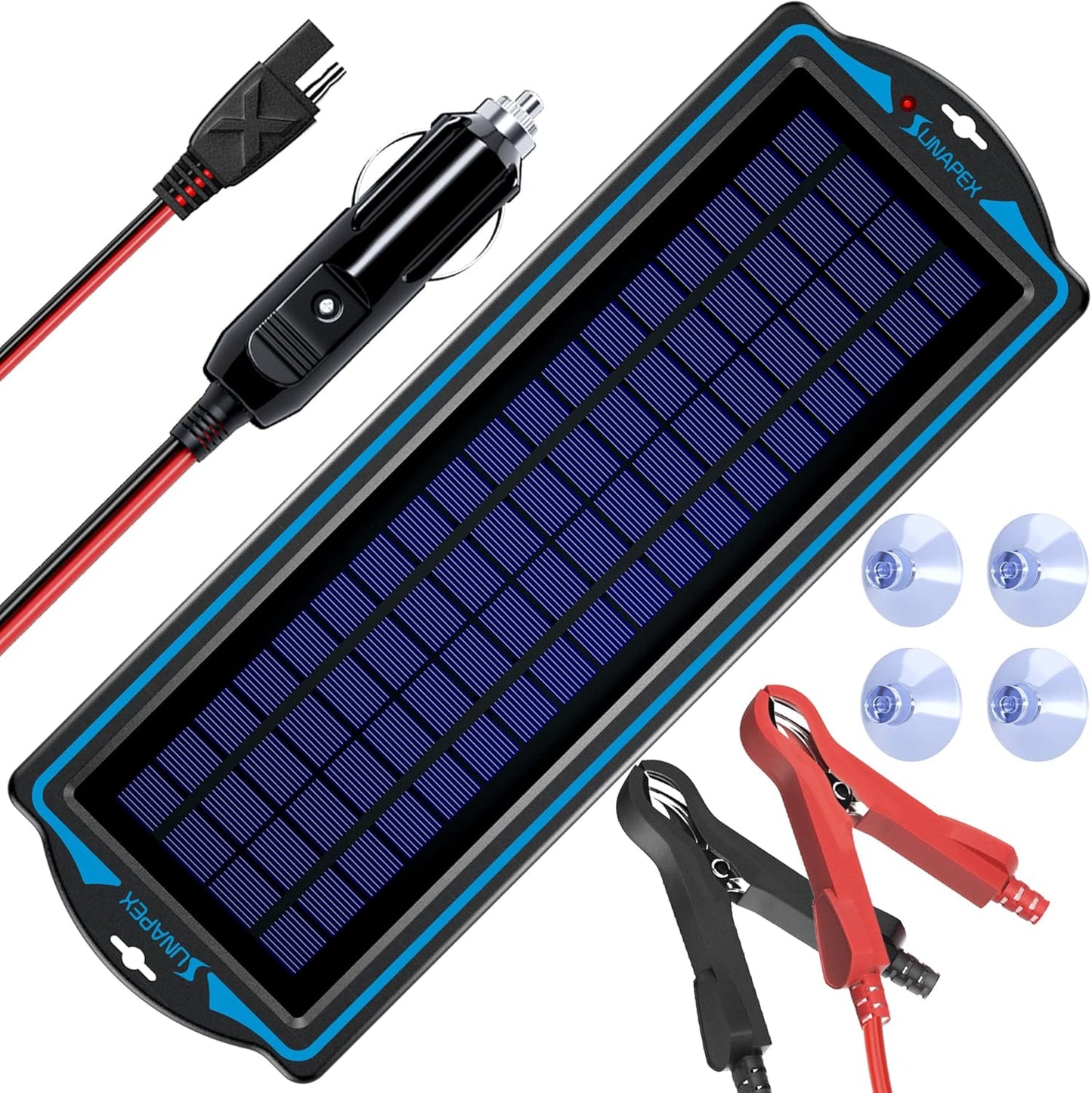 12V Solar Battery Charge Kit - Waterproof Portable Solar Panel