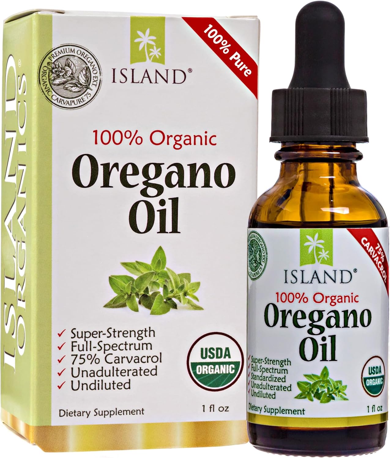 Organic Oregano Oil Liquid Drops for Immune Support - 1 oz