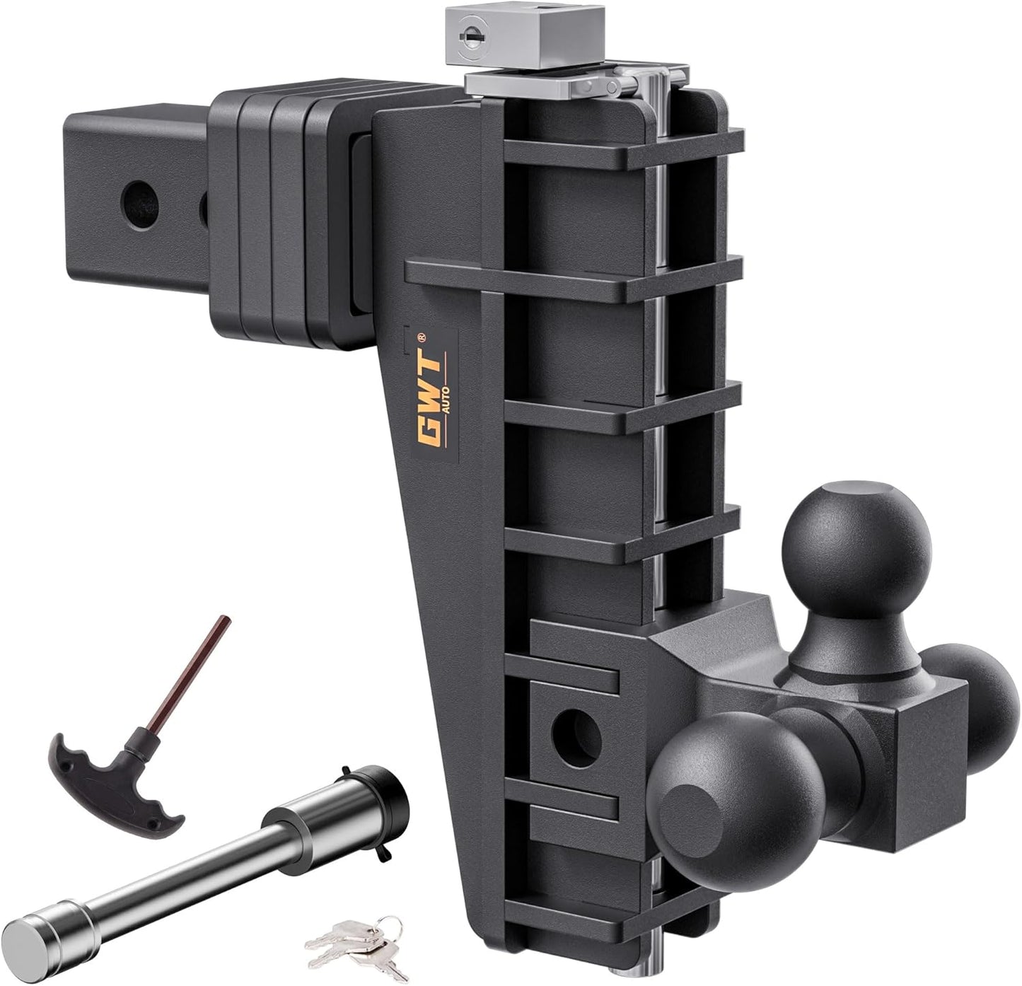 Adjustable Trailer Hitch with Tri-Ball for Heavy Duty Trucks