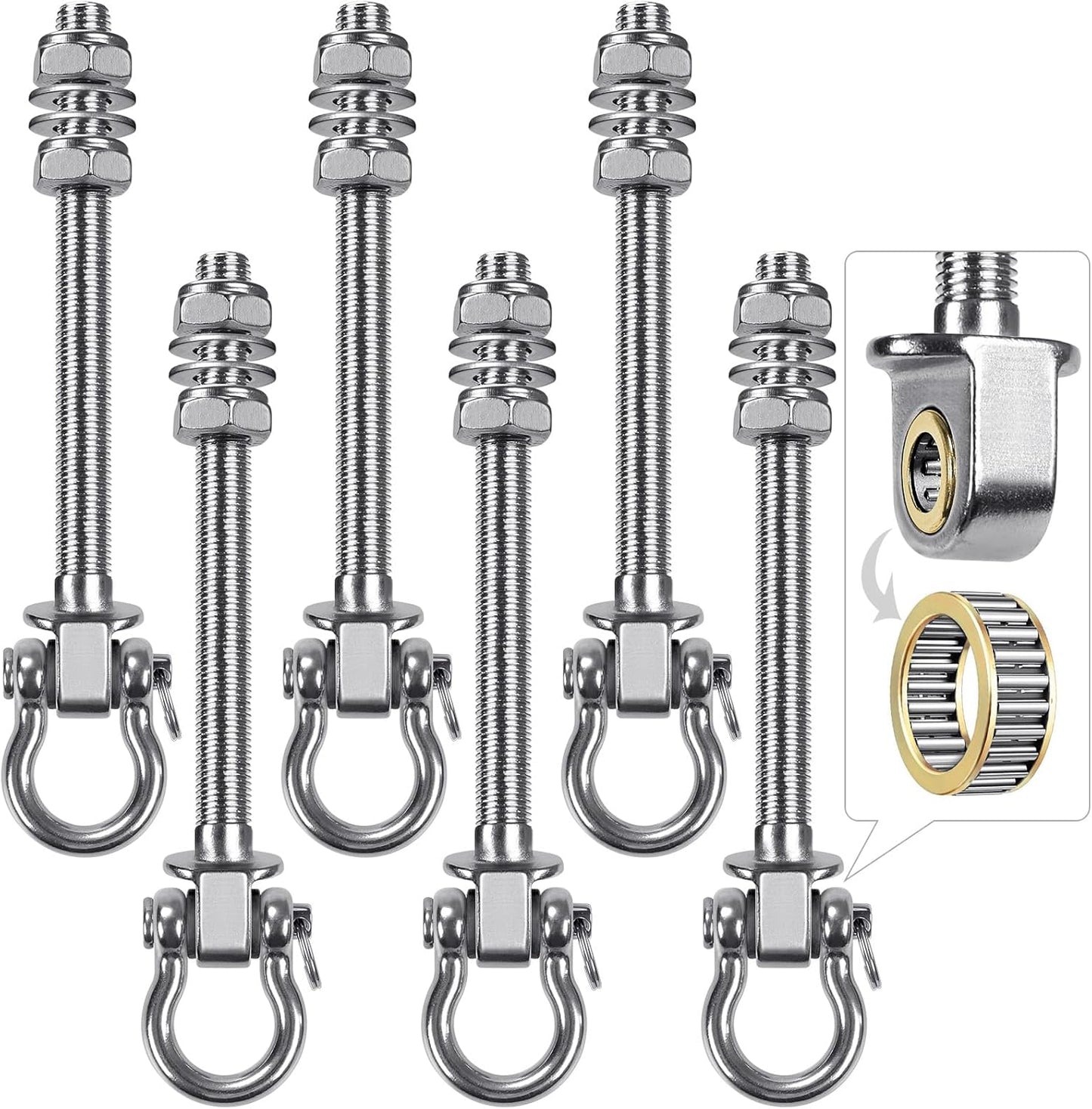 Heavy Duty Swing Hangers with Bearings for Hammocks & Swings