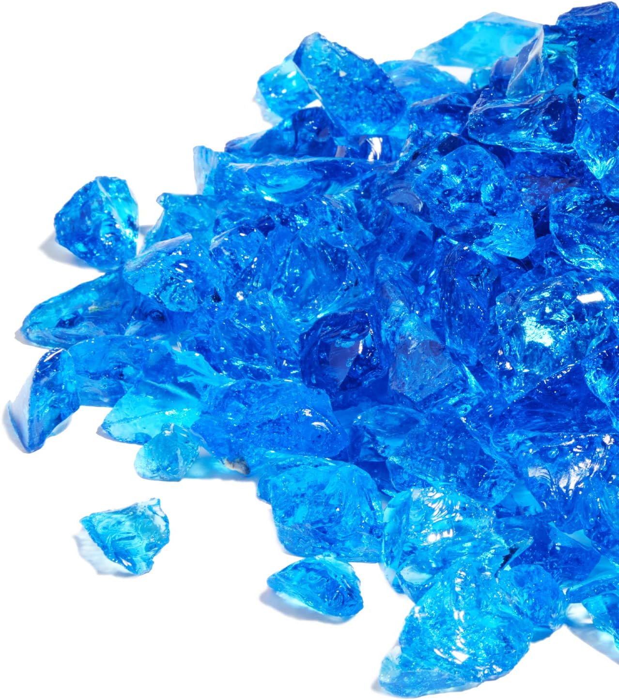 GASPRO 20 lbs Fire Glass for Propane Fire Pit, Turquoise Rocks