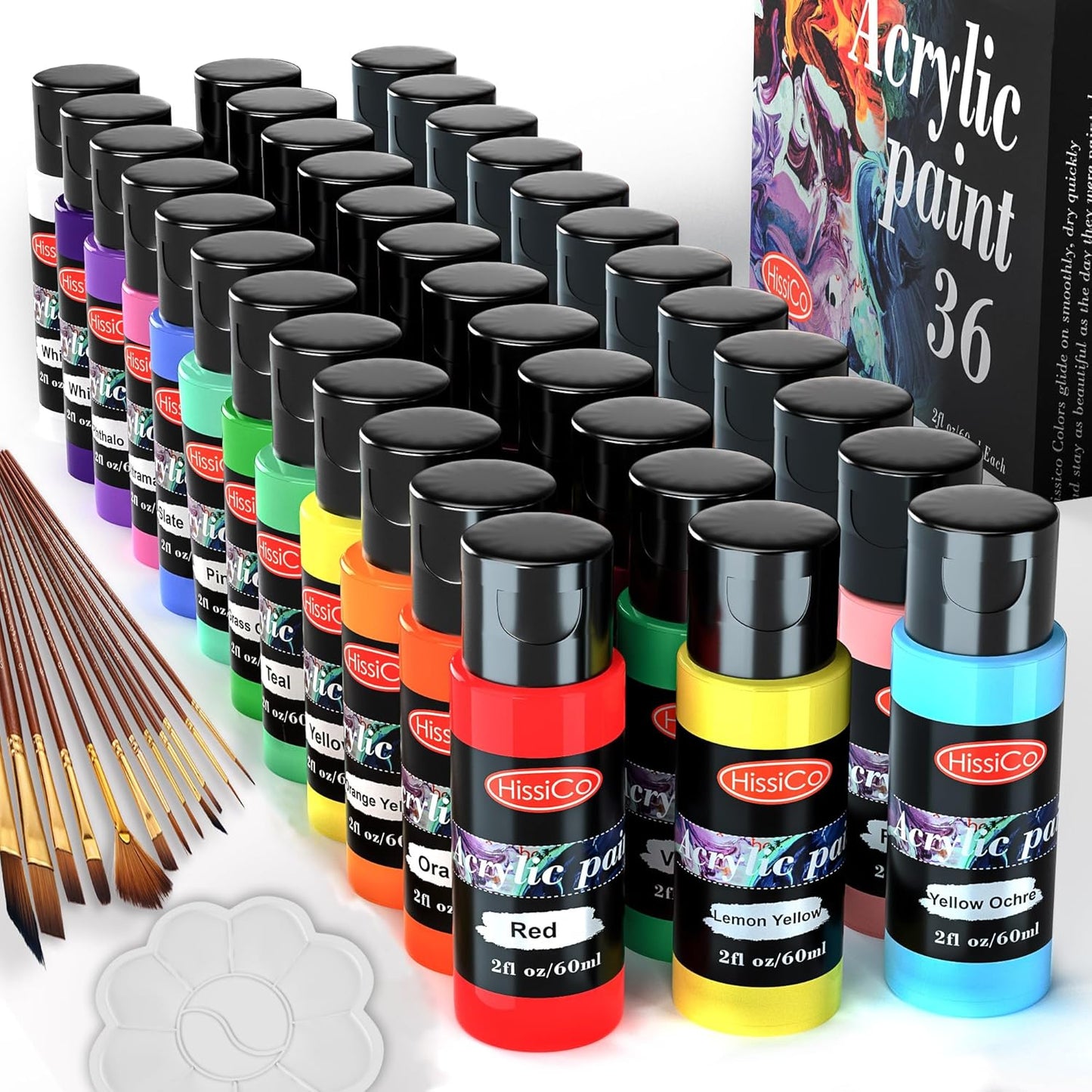 Vibrant 36-Color Acrylic Paint Set for Endless Creativity