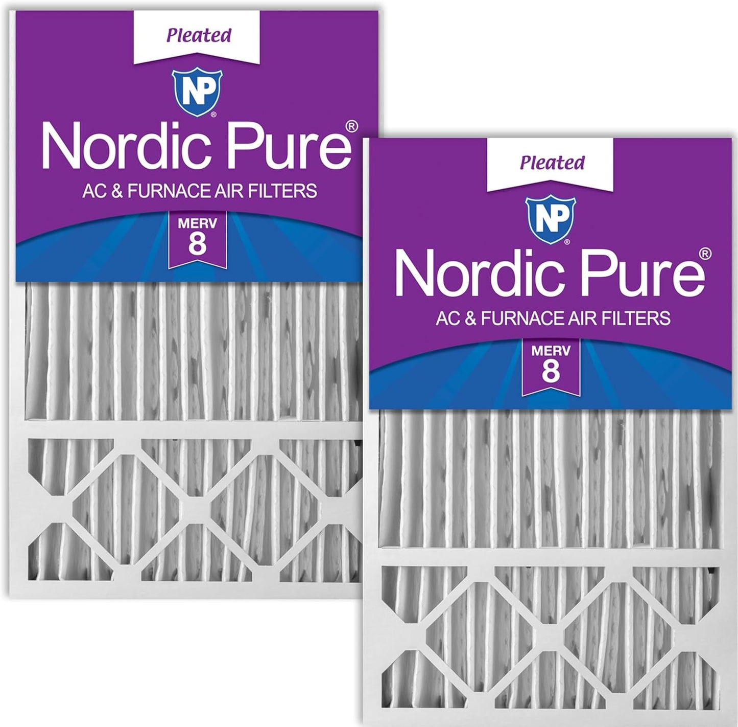 Nordic Pure 16x25x5 MERV 8 Air Filters for Honeywell/Lennox