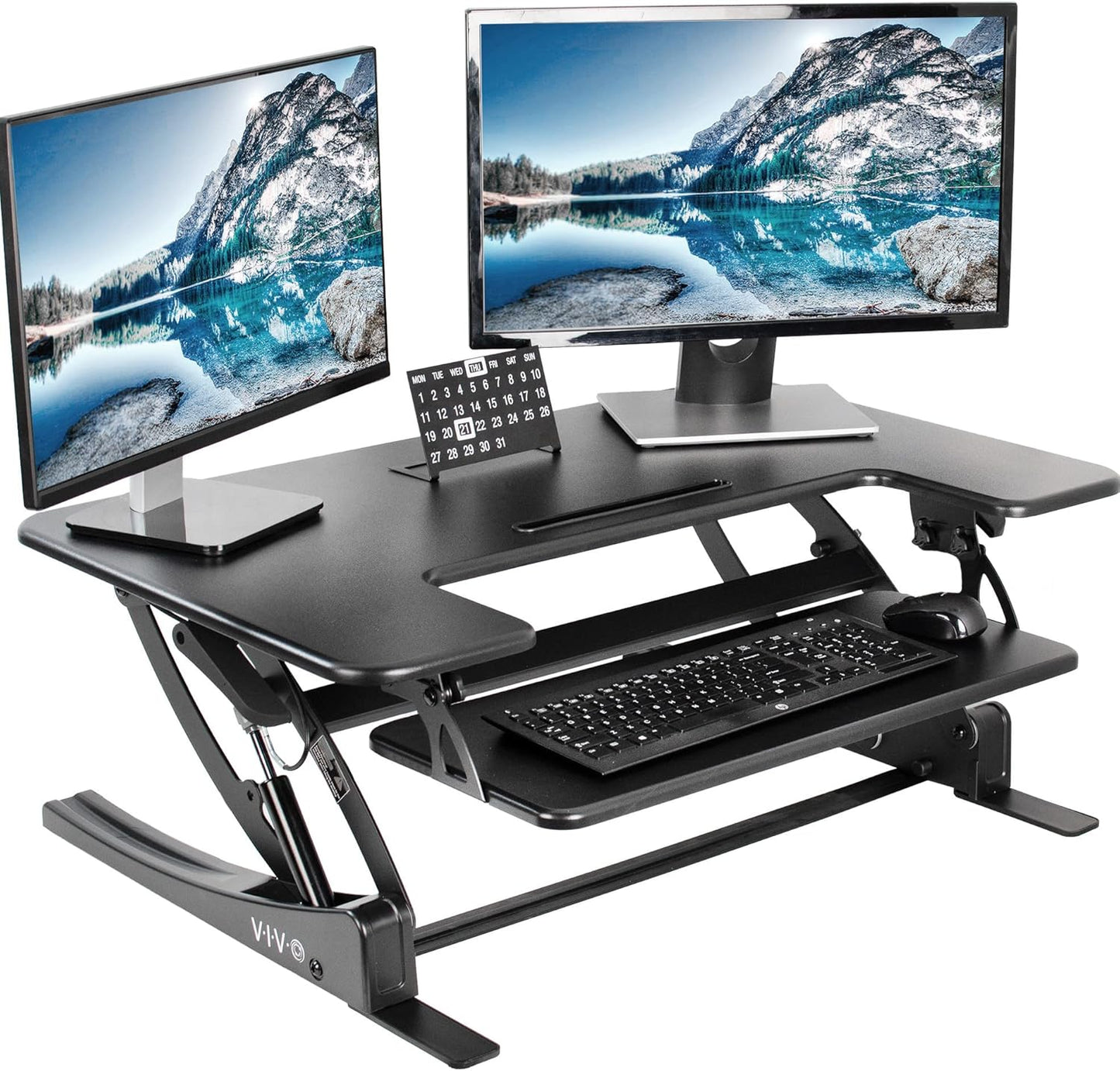 VIVO Height Adjustable Stand Up Desk Converter for Comfort