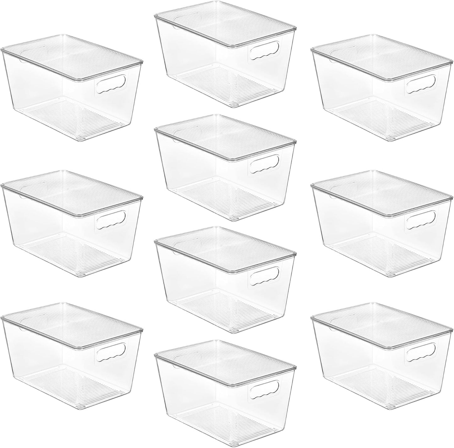 Vtopmart Clear Stackable Storage Bins for Kitchen Organization