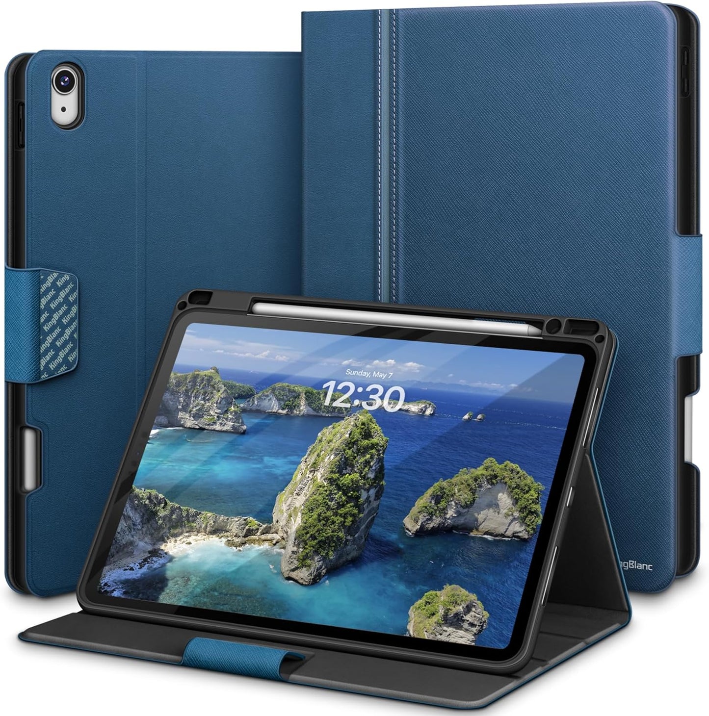 Durable KingBlanc iPad Air 13-inch Case with Multi-Angle Stand