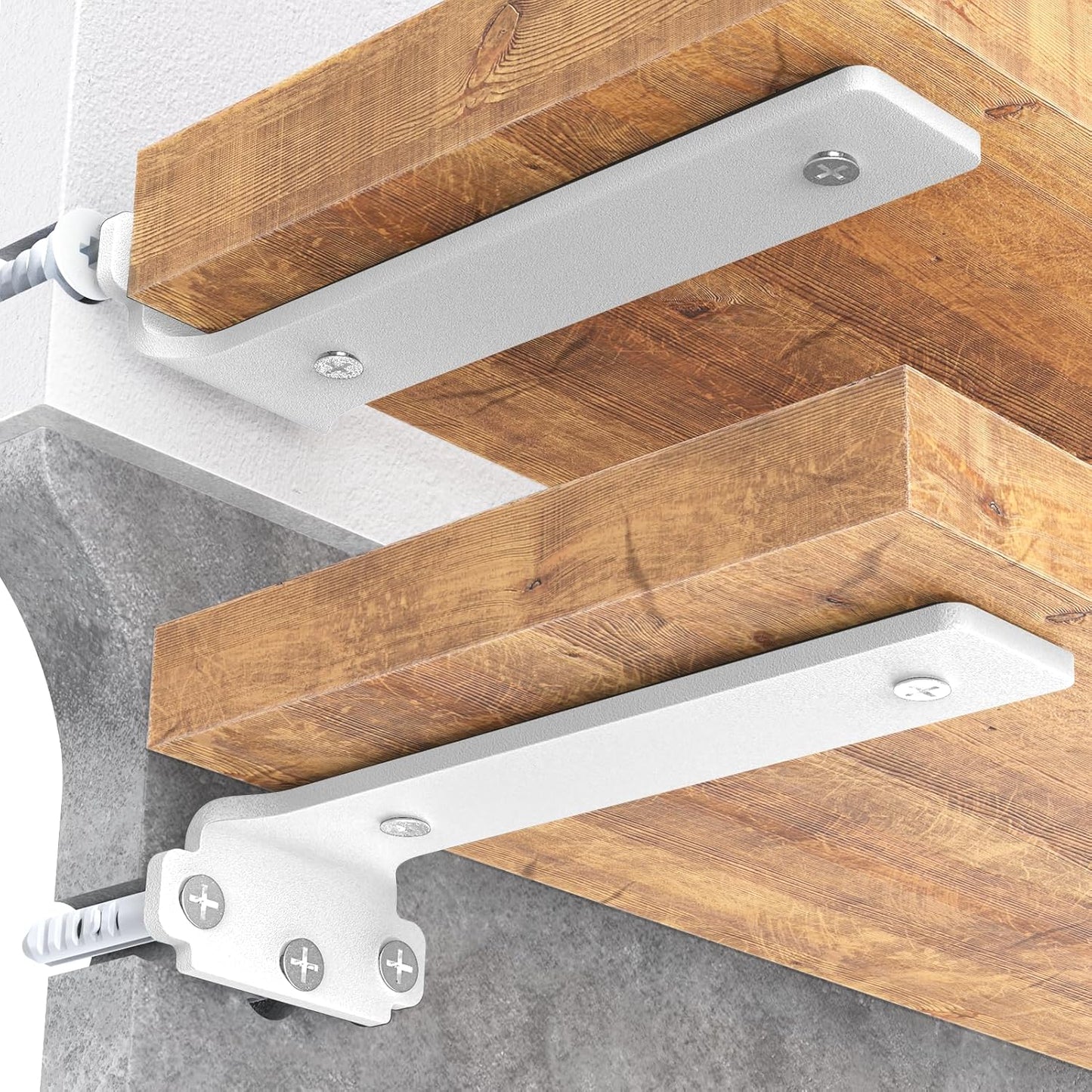 Heavy Duty 12 Inch Floating Shelf Brackets for Wood Shelves