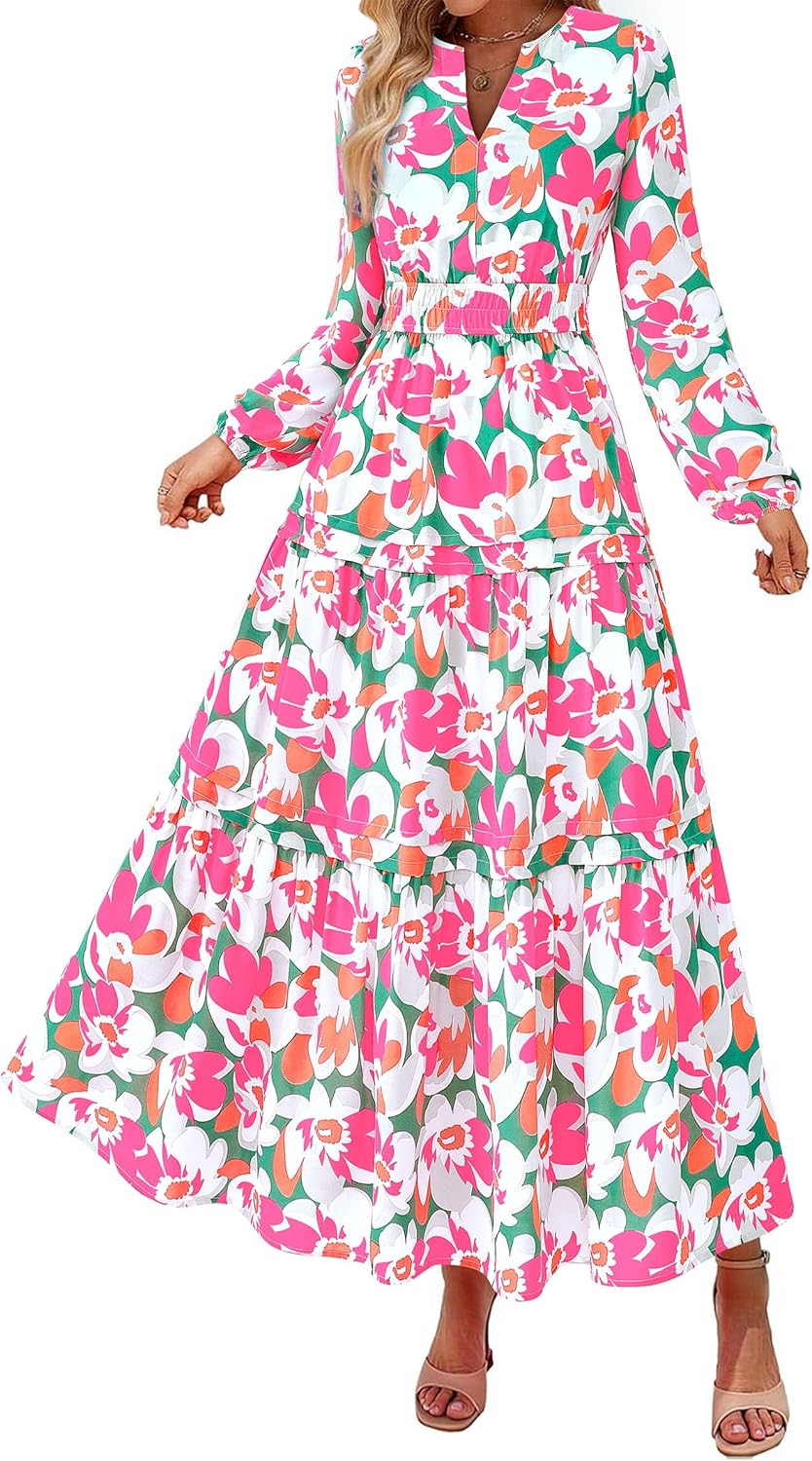 PRETTYGARDEN Women's Boho Maxi Dress for Elegant Occasions