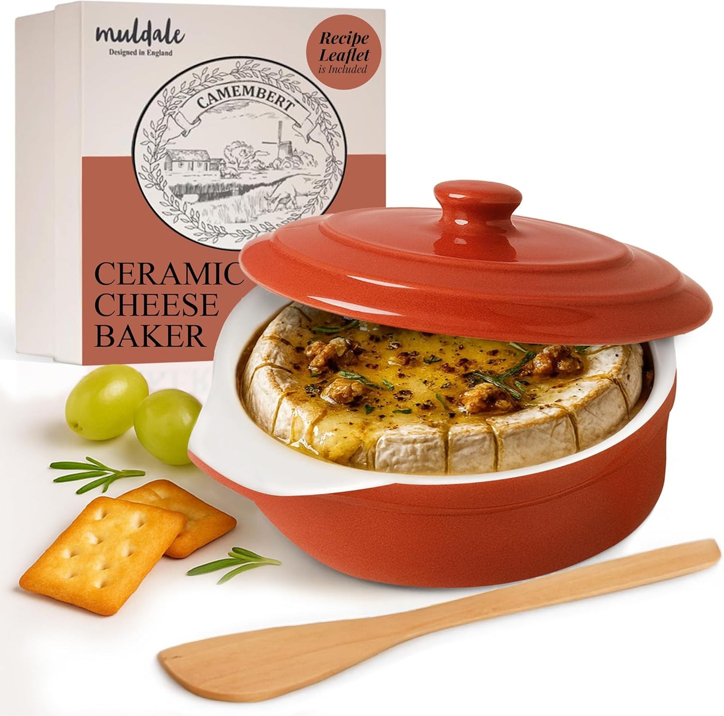 Muldale Brie Baker with Lid - Perfect Camembert Baking Dish