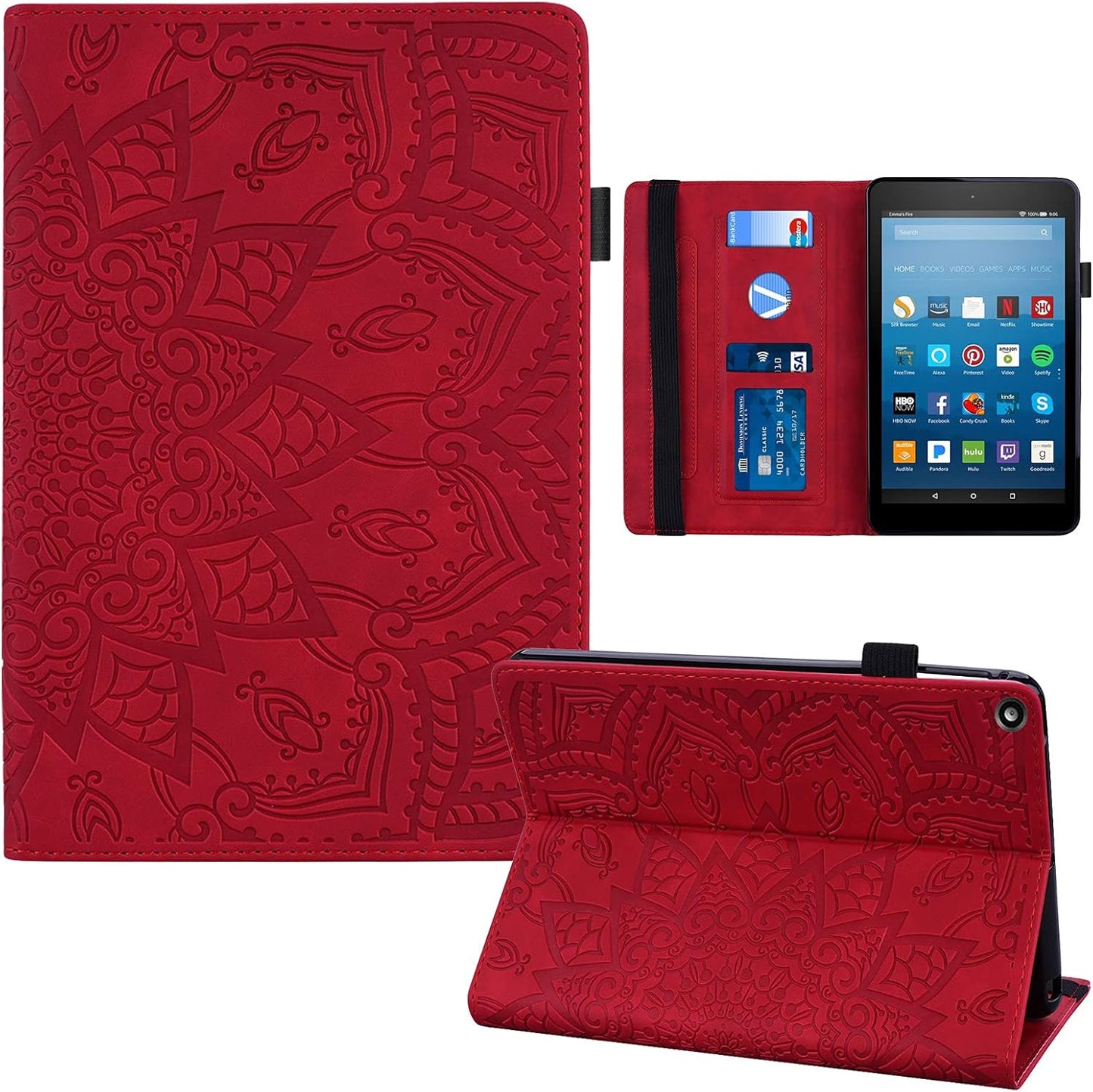 Kindle Fire HD 8 Case - Protective Cover with Kickstand & Card Slot