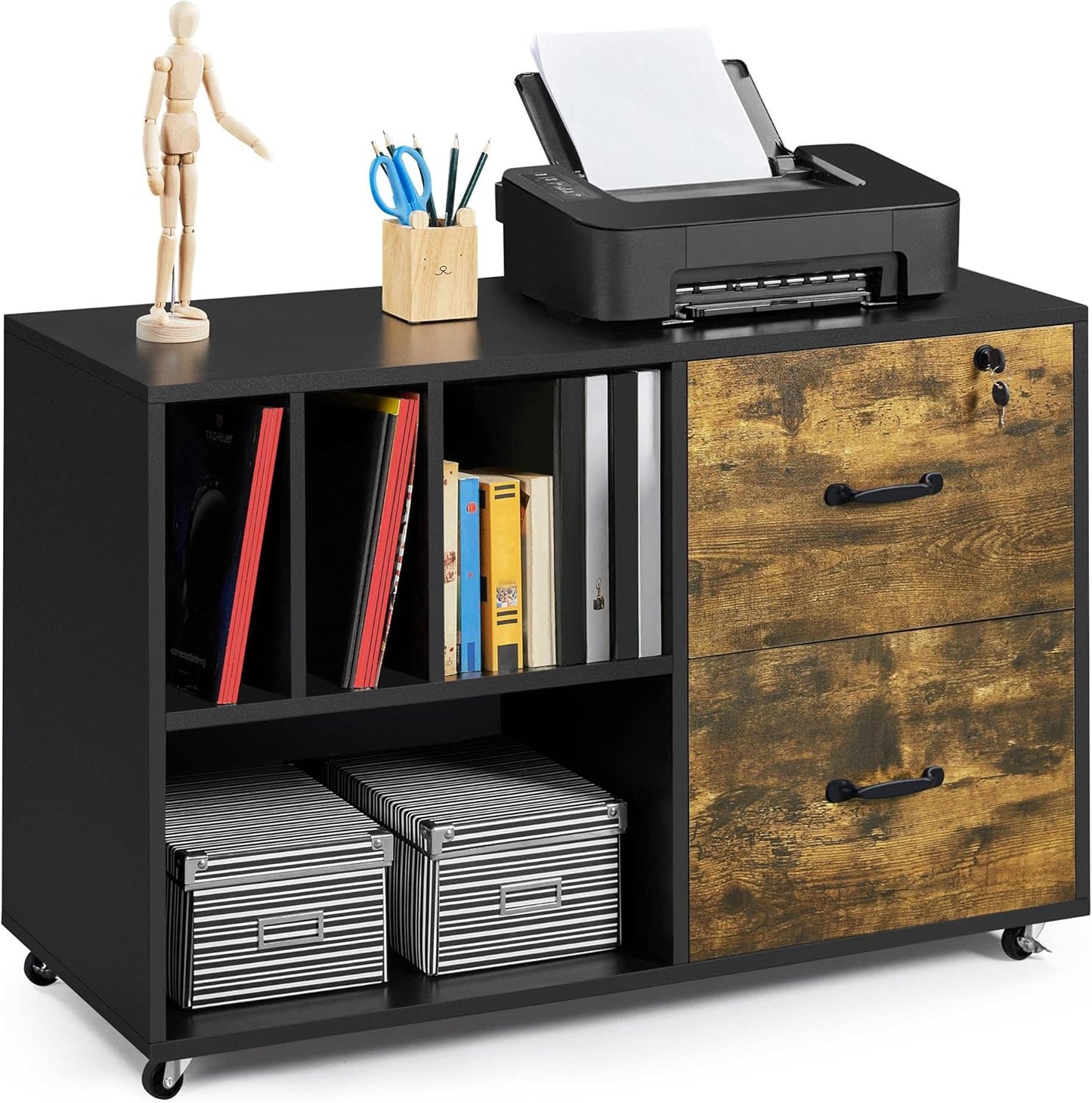 Yaheetech Rolling File Cabinet - Organize with Style!