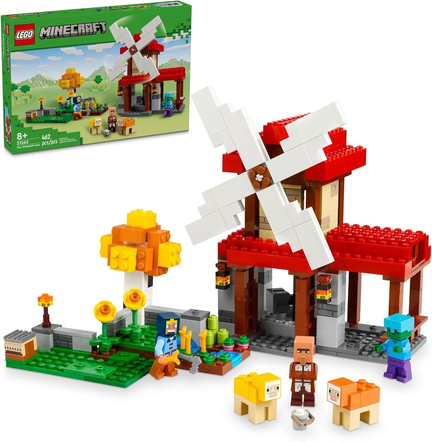 LEGO Minecraft The Windmill Farm Building Toys for Kids Ages 8