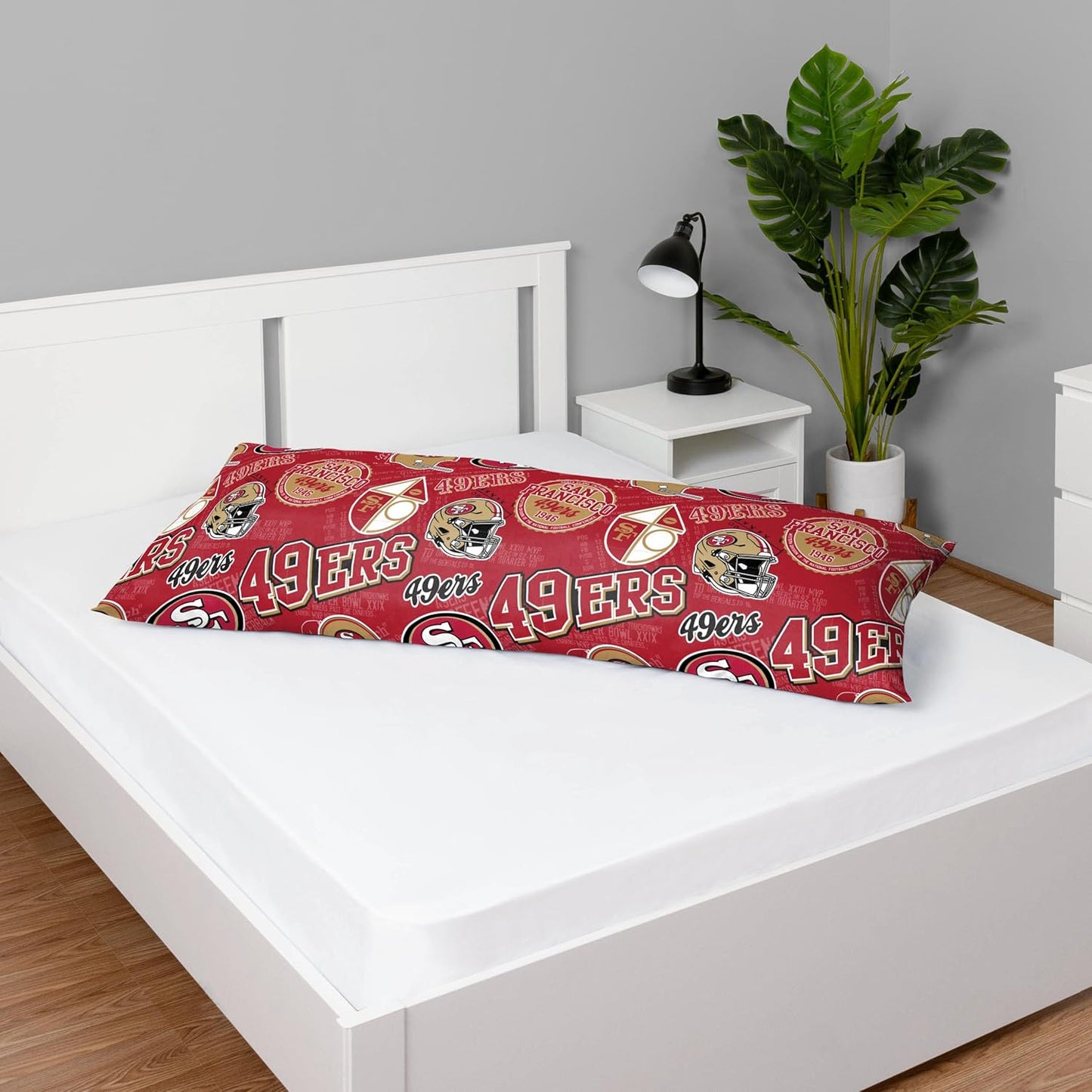 FOCO NFL Team Logo Printed Plush Body Pillow for Ultimate Comfort