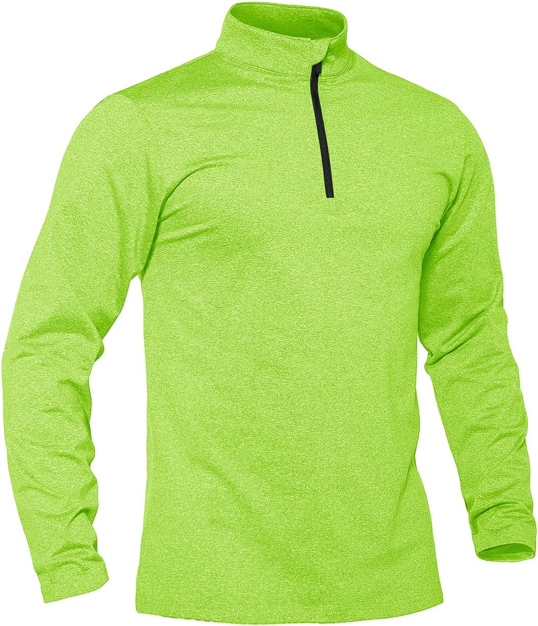 TACVASEN Men's Quarter Zip Pullover for Active Sportswear