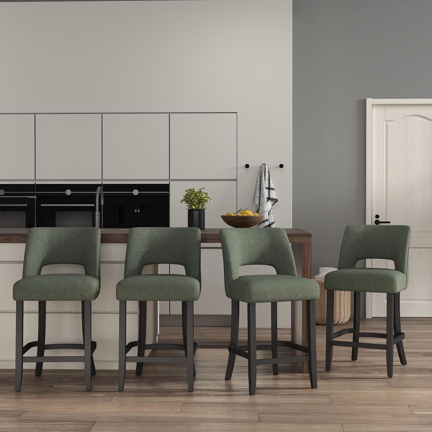 VKNOW Bar Stools Set of 4 for Modern Kitchen and Dining Room