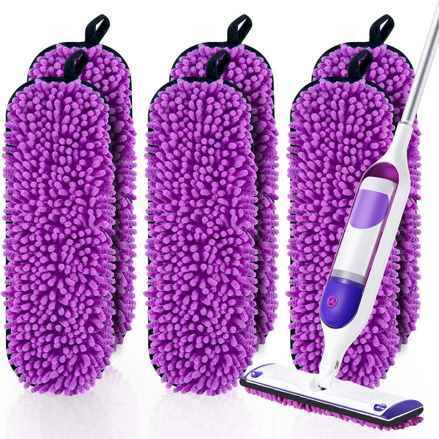 6 Pack Reusable Microfiber Pads for Swiffer PowerMop