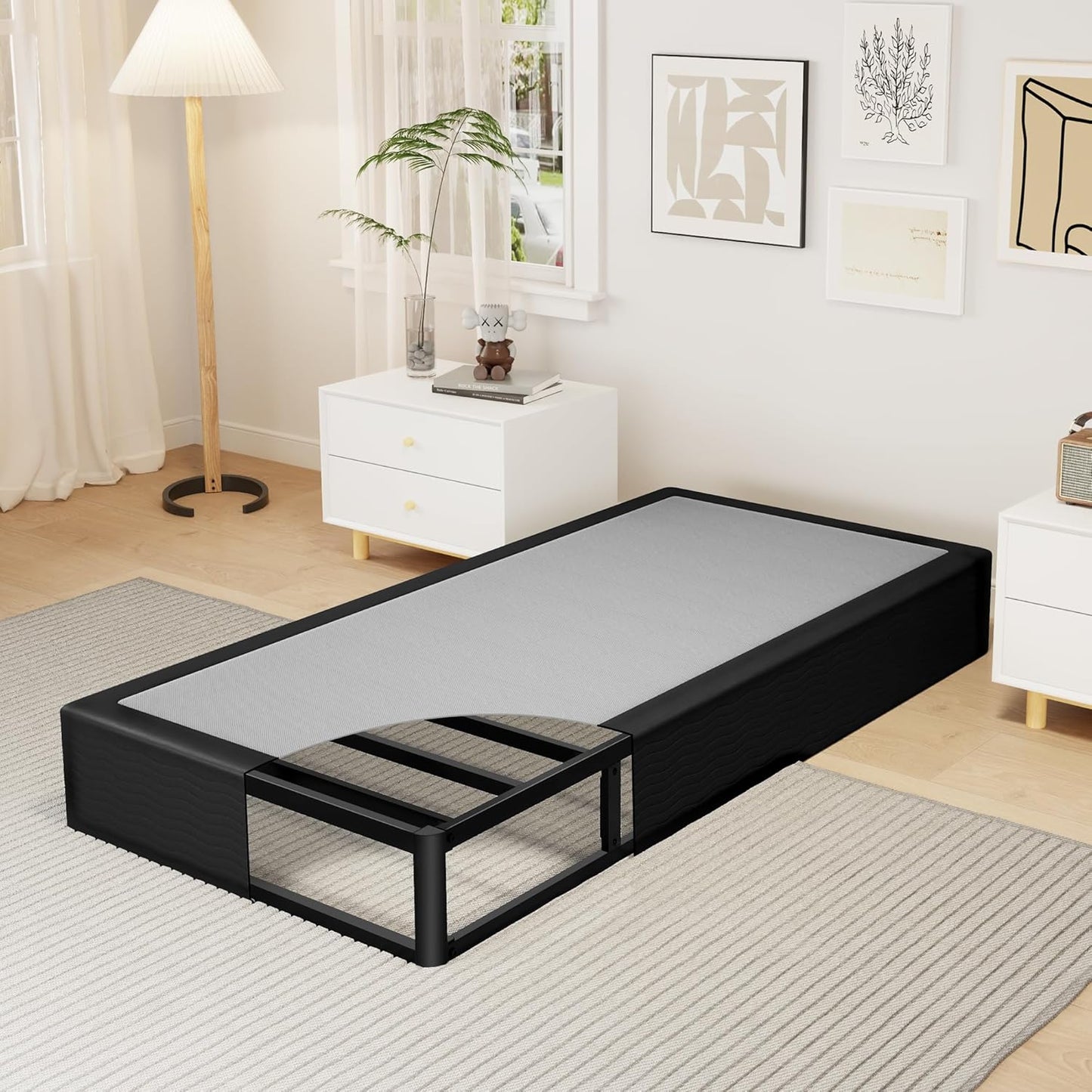 Twin Size 10 Inch Box Spring - Heavy Duty Metal Foundation