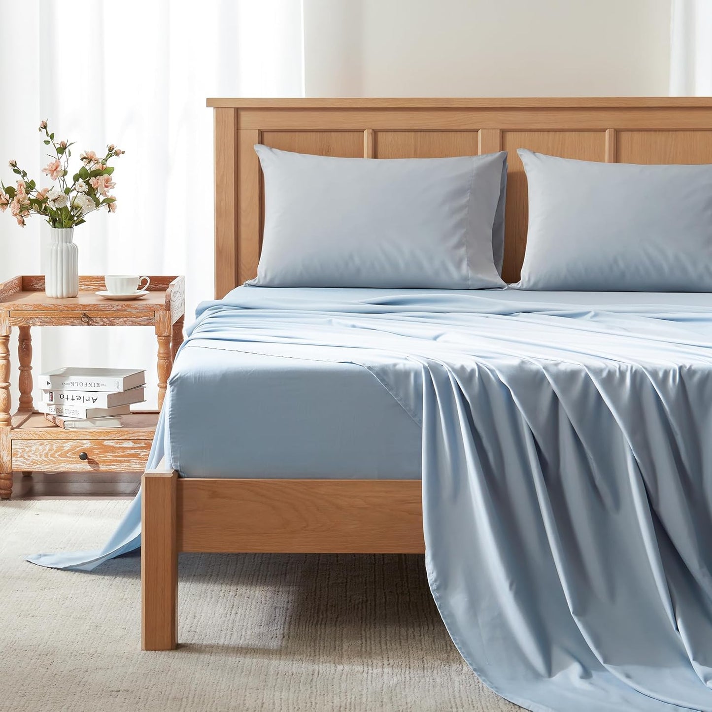 Comfort Spaces King Cooling Sheets for Hot Sleepers - Soft Set