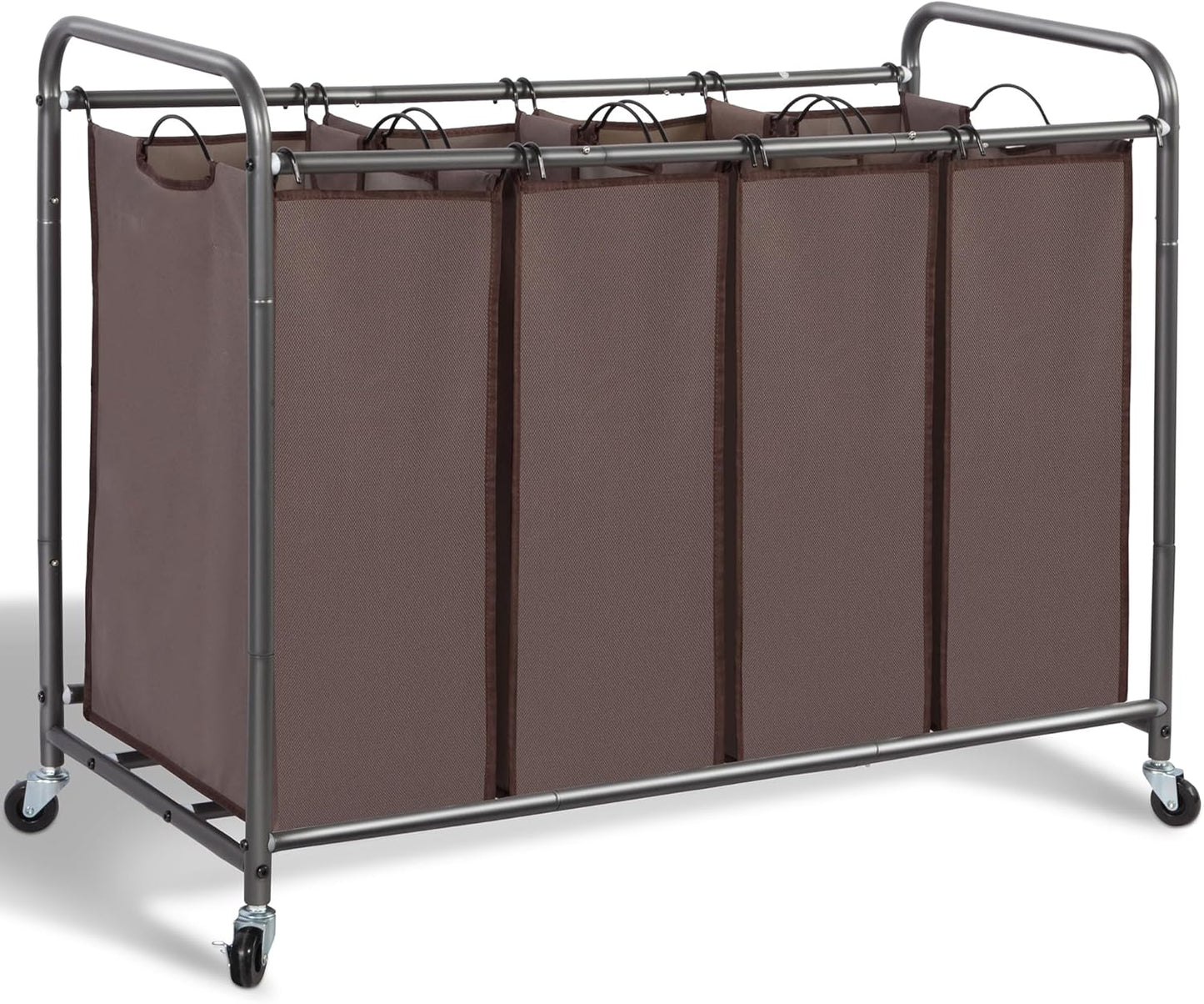 Laundry Sorter with Wheels - Eco-friendly 4 Section Hamper