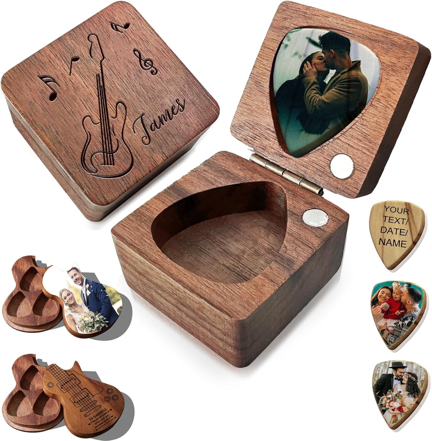 Customized Guitar Pick Set with Personalized Case