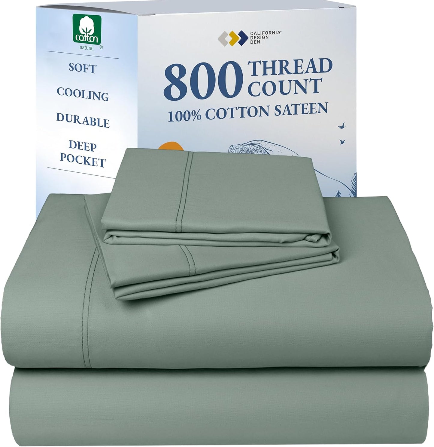 Luxury King Size Sheet Set with 800 Thread Count Cotton