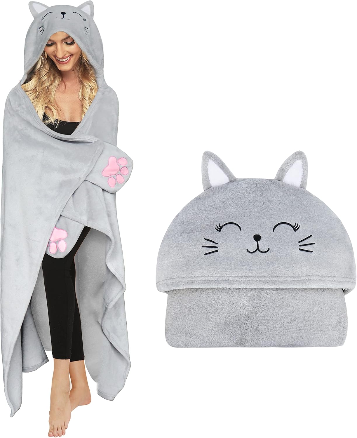 Moyel Hooded Cat Blanket - Cozy Gift for Her