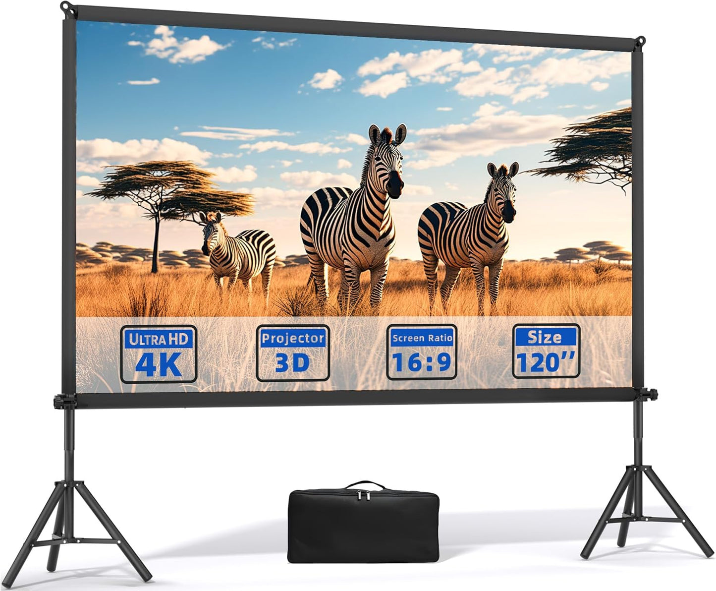 120 Portable Anti-Scatter Projector Screen