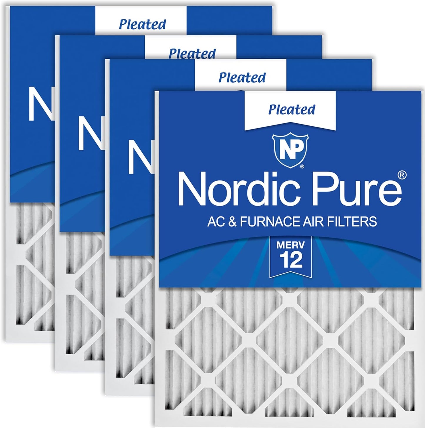 Nordic Pure 16x20x1 Pleated MERV 12 Air Filters for Clean Air