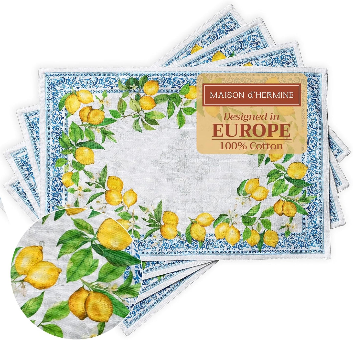 Maison d' Hermine Cotton Placemats for Elegant Dining Setup