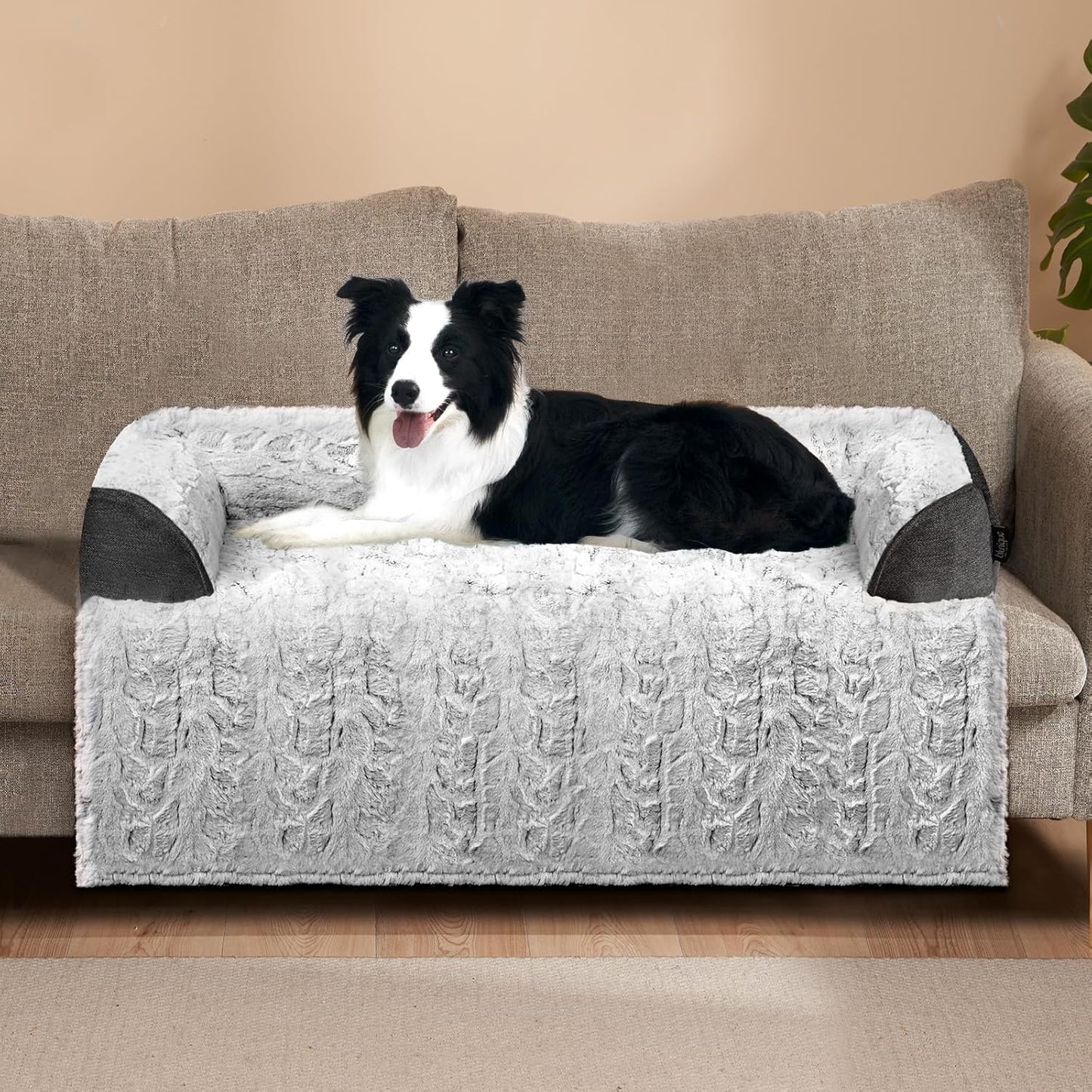 Calming Large Dog Bed for Couch - Plush Non-Slip Protector