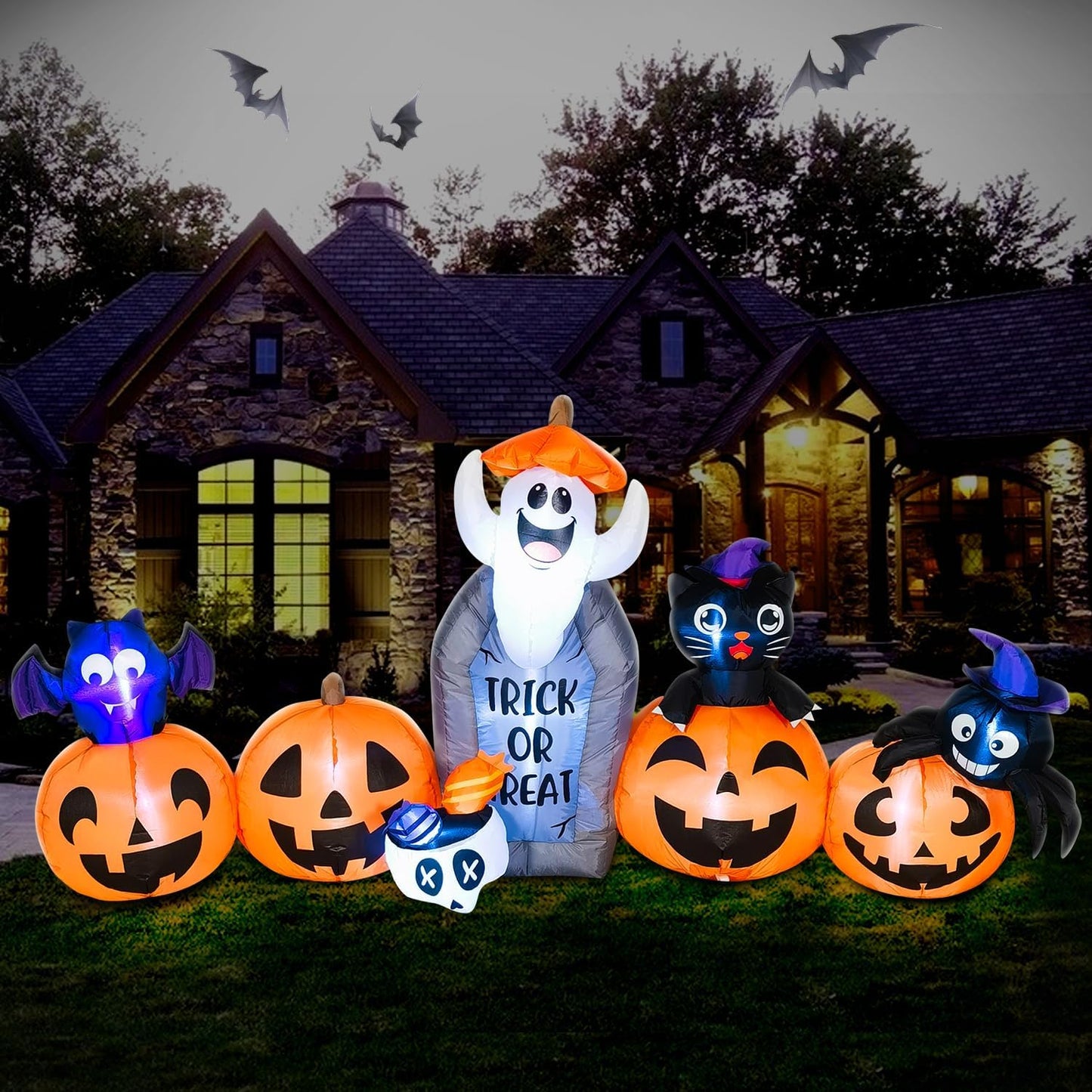 DomKom 8FT Halloween Inflatable Decorations for Spooky Fun