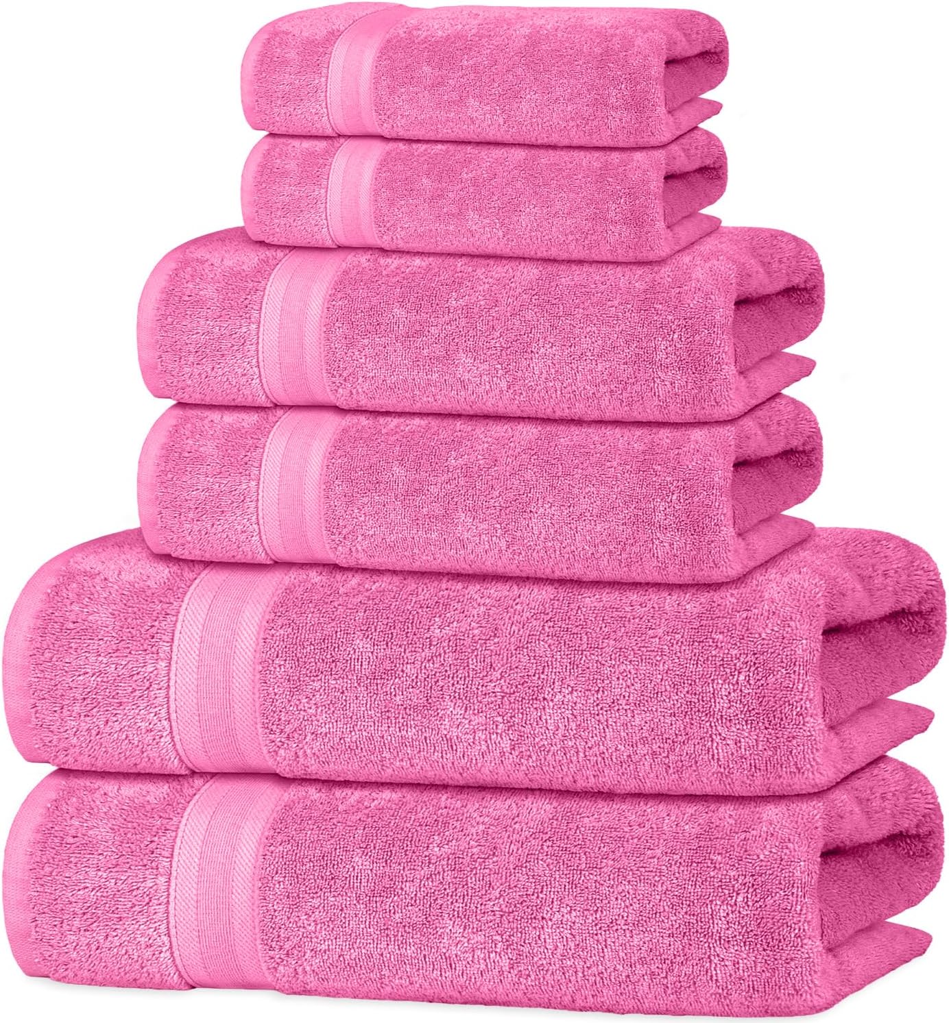 Quick-Dry Cotton Turkish Bath Towels Set of 6 for Daily Use