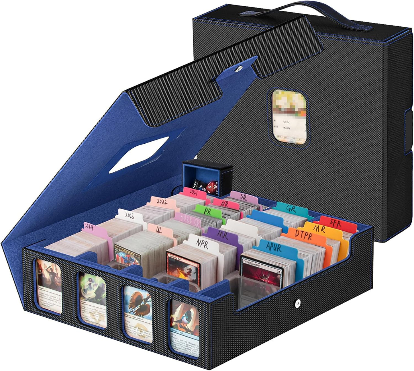 3200+ Trading Card Storage Box with Commander Display Features