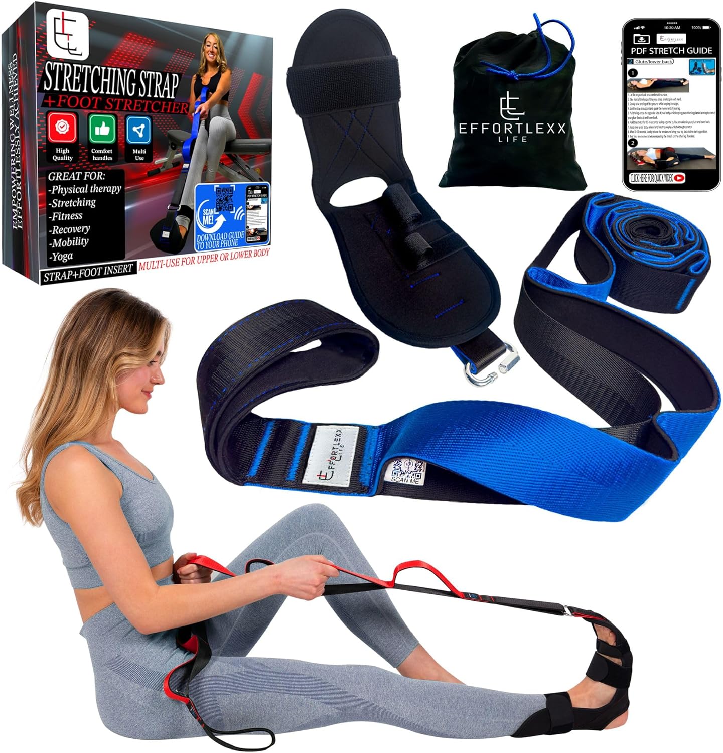 EFFORTLEXX LIFE Stretching Strap for Pain Relief