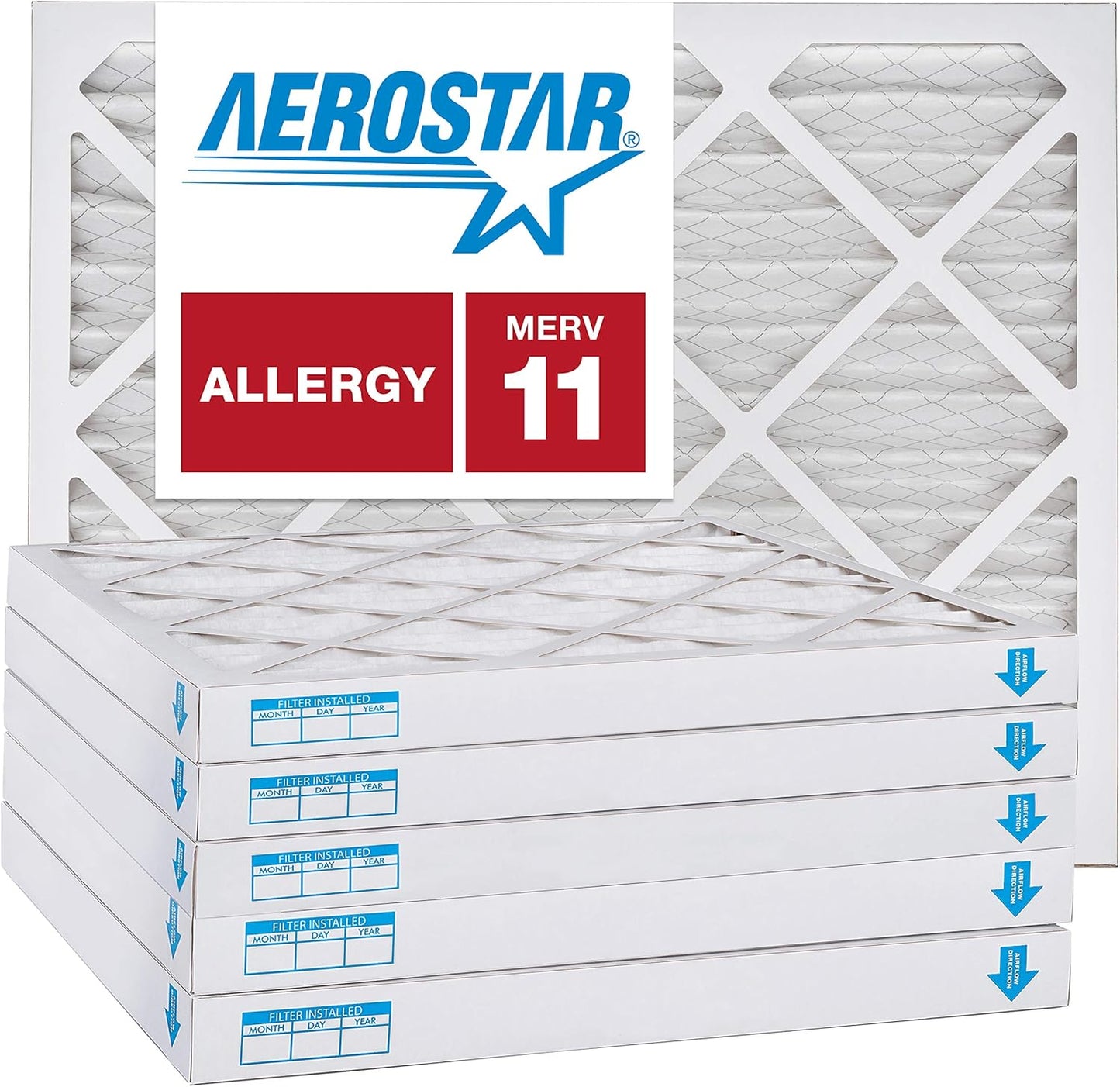 Aerostar MERV 11 Air Filter 16x25x2 - Box of 12