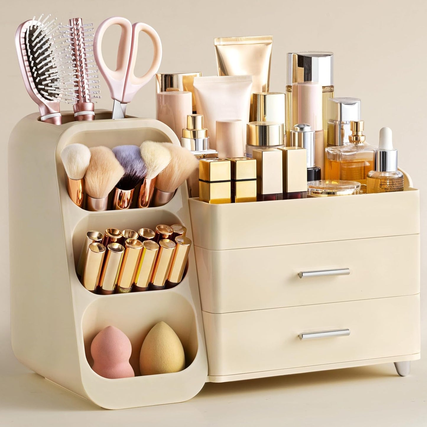 HBlife Makeup Organizer with Brush Holder for Vanity Storage