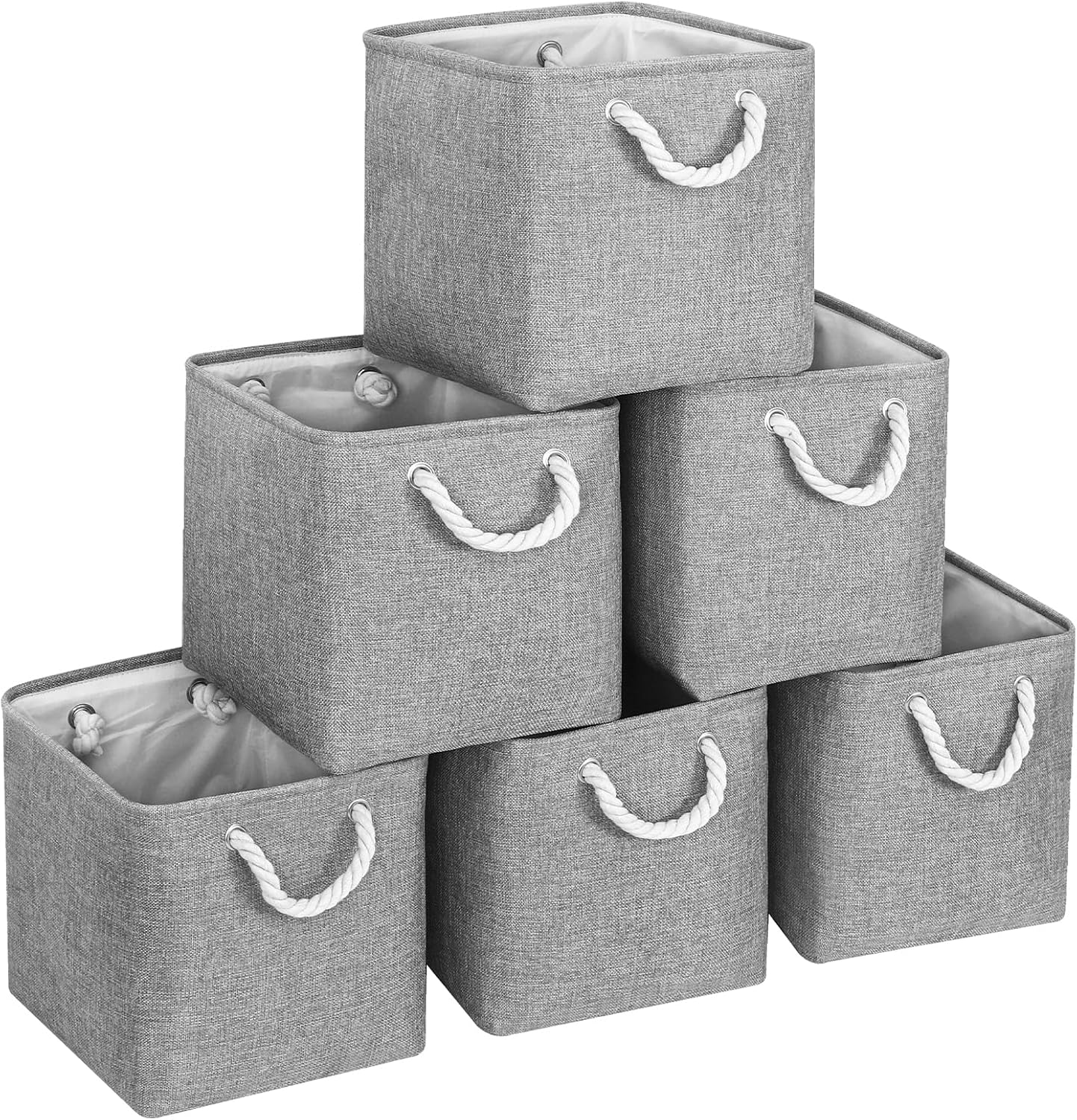 Large 11x11 Inch Cube Storage Bins for Closet and Toys