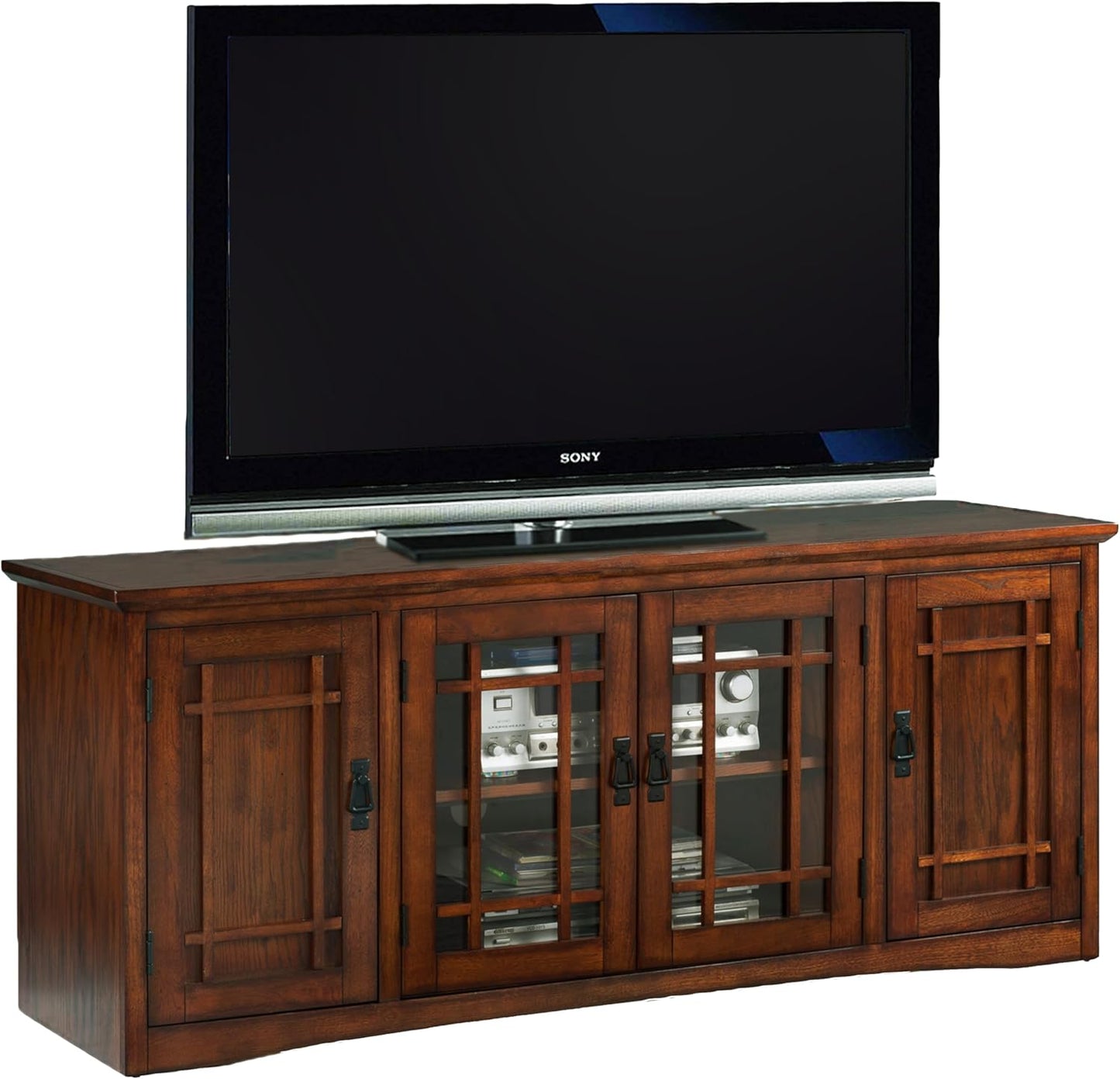 Solid Wood Mission Oak TV Stand - 65 TVs