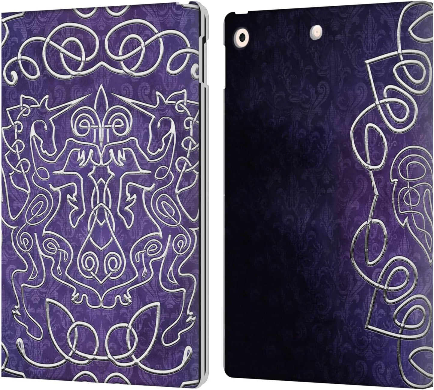 Brigid Ashwood Unicorns Celtic Wisdom Leather Wallet Case for iPad