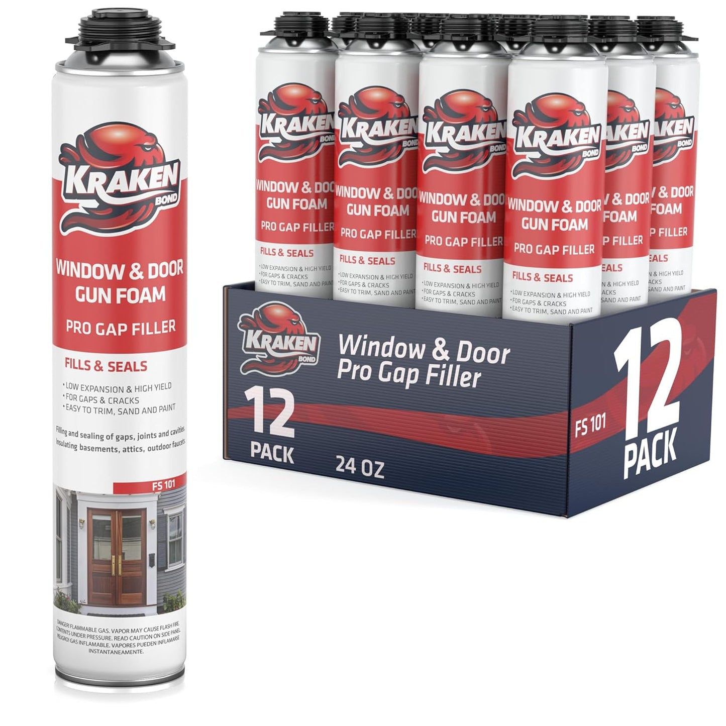 Kraken Bond Window & Door Expanding Foam Sealant for Gaps
