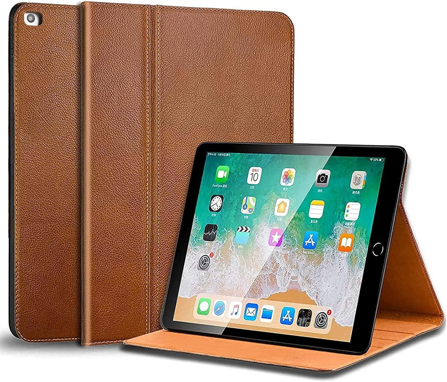 Genuine Leather iPad Case for 9.7 Inch Models with Stand