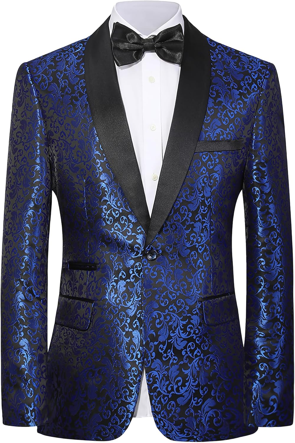 Stylish Men's Floral Dinner Party Tuxedo Suit for Weddings