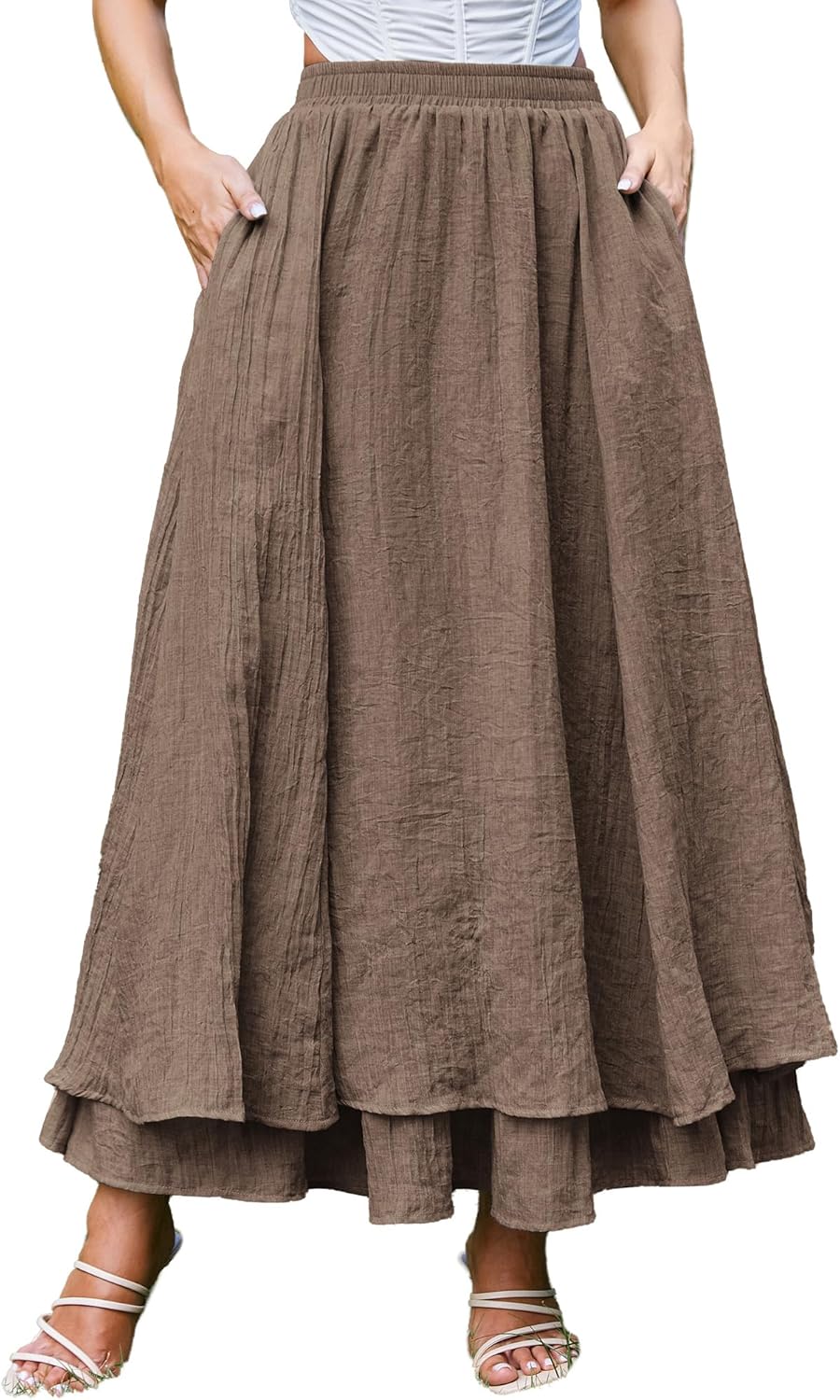 Scarlet Darkness Renaissance Maxi Skirt for Women with Pockets