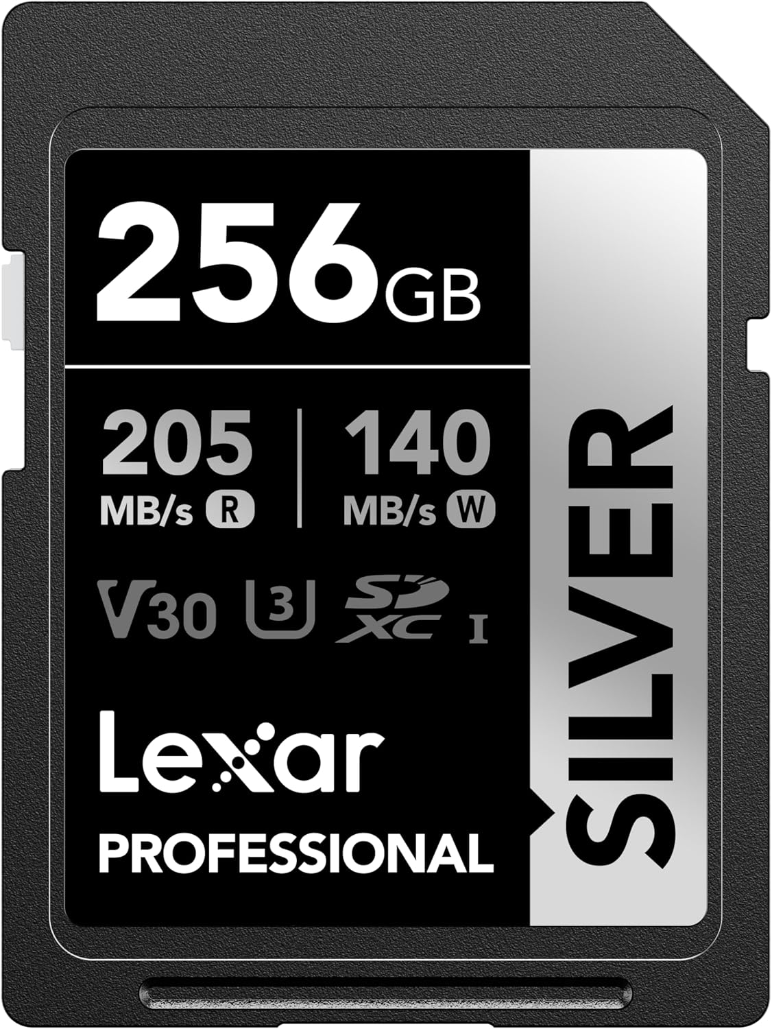 Lexar 256GB Professional Silver SD Card - V30 4K Speed
