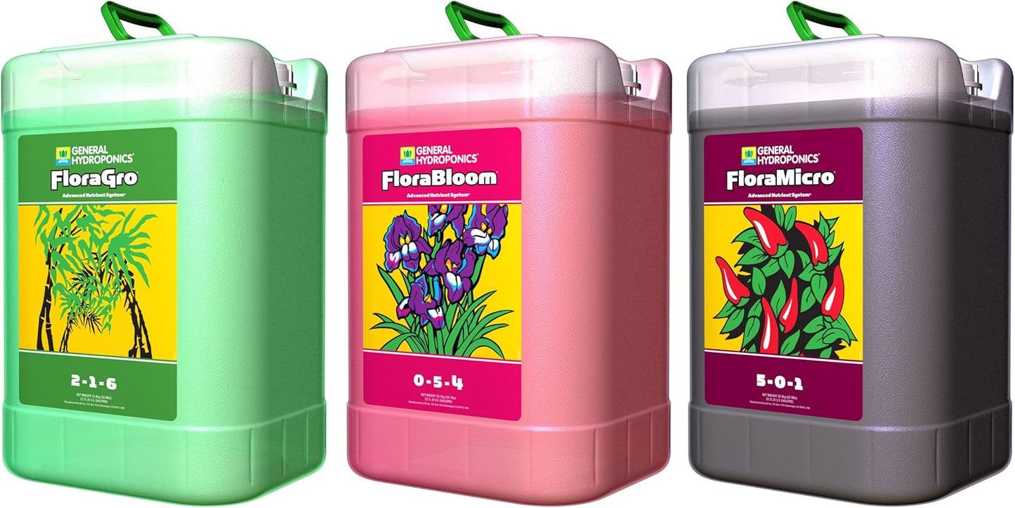 General Hydroponics Flora Series 3-Part Hydroponic Nutrient System