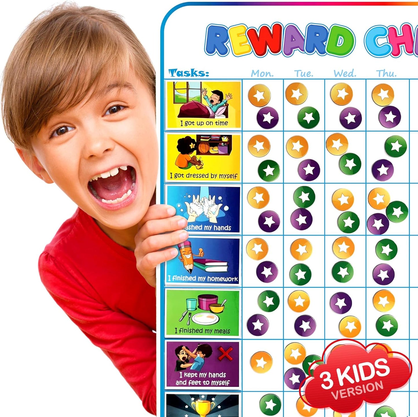 Large Magnetic Reward Chart for Kids - Fun Incentive System