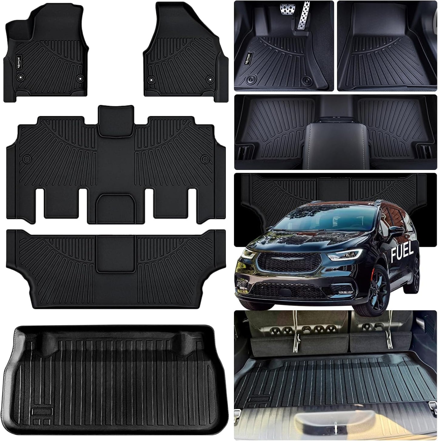 Custom Fit Floor Mats for 2017-2025 Chrysler Pacifica Fuel Version